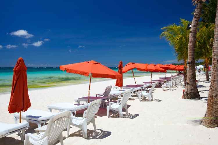 Beach chairs on a tropical beach 750 500 29 | 1 Night Cruises to Bimini Bahamas | 1 Night Cruises 1 Night Cruises to Bimini Bahamas Bimini Bahamas Beach chairs on a tropical beach
